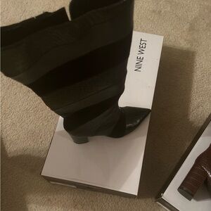 Nine West Black Textured Footwear